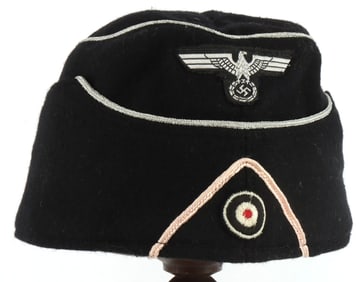 WWII GERMAN REICH PANZER OFFICER OVERSEAS CAP