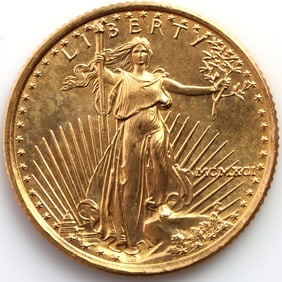 1991 GOLD 1/10 OZT OUNCE AMERICAN EAGLE BU COIN