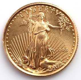 1998 GOLD 1/10 OZT OUNCE AMERICAN EAGLE BU COIN