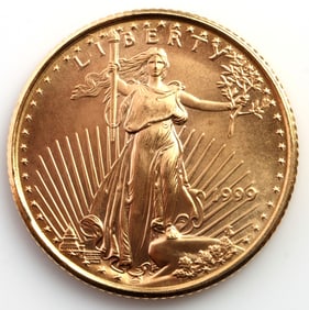 1999 GOLD 1/10 OZT OUNCE AMERICAN EAGLE BU COIN