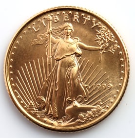 1999 GOLD 1/10 OZT OUNCE AMERICAN EAGLE BU COIN