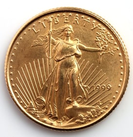 1999 GOLD 1/10 OZT OUNCE AMERICAN EAGLE BU COIN