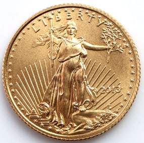 2013 GOLD 1/10 OZT OUNCE AMERICAN EAGLE BU COIN
