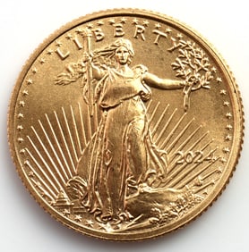 2024 GOLD 1/10 OZT OUNCE AMERICAN EAGLE BU COIN
