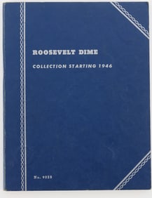 BOOKLET OF 53 SILVER ROOSEVELT DIME COINS