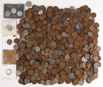 OVER 5 POUNDS OF UNSEARCHED WHEAT CENT PENNY LOT