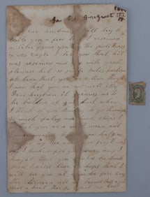 CONFEDERATE LETTER W CSA STAMP HUNTING NEGROES