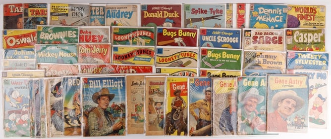 LOT OF 50 DELL 10 CENT COMIC BOOKS BIG VARIETY