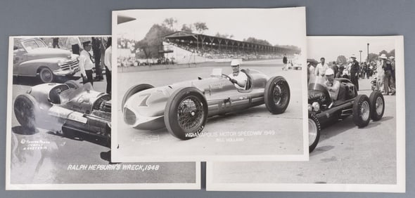 LOT OF 3 1NDIANAPOLIS 500 PRESS PHOTOGRAPHS