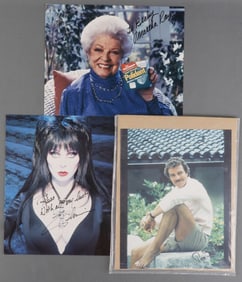ELVIRA MARTHA RAYE TOM SELLECK SIGNED PHOTO LOT