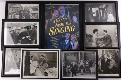 CAST SIGNED GRAND NIGHT FOR SINGING & 8 LOBBY CARD