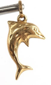 14K YELLOW GOLD DOPHIN PENDANT