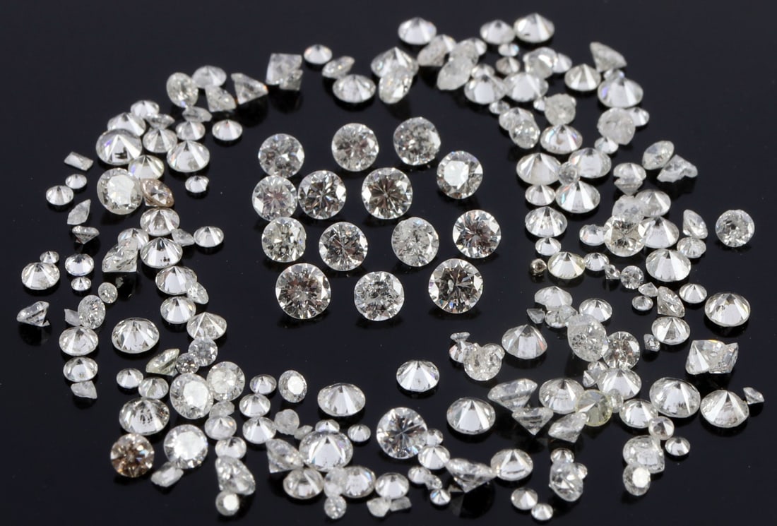 6.24 CTW RECLAIMED DIAMONDS MELEE: All range in carat, color, clarity and cut.