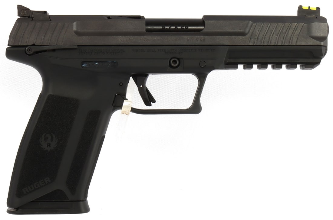 RUGER-5.7 SEMI AUTO PISTOL CAL 5.7X28MM: Polymer body, 5-inch barrel, rarely fired, functions as intended. FFL required for transfer. No international shipping. Know your state laws before bidding. Caliber: 5.7 X 28 FN . Serial number: 641-5