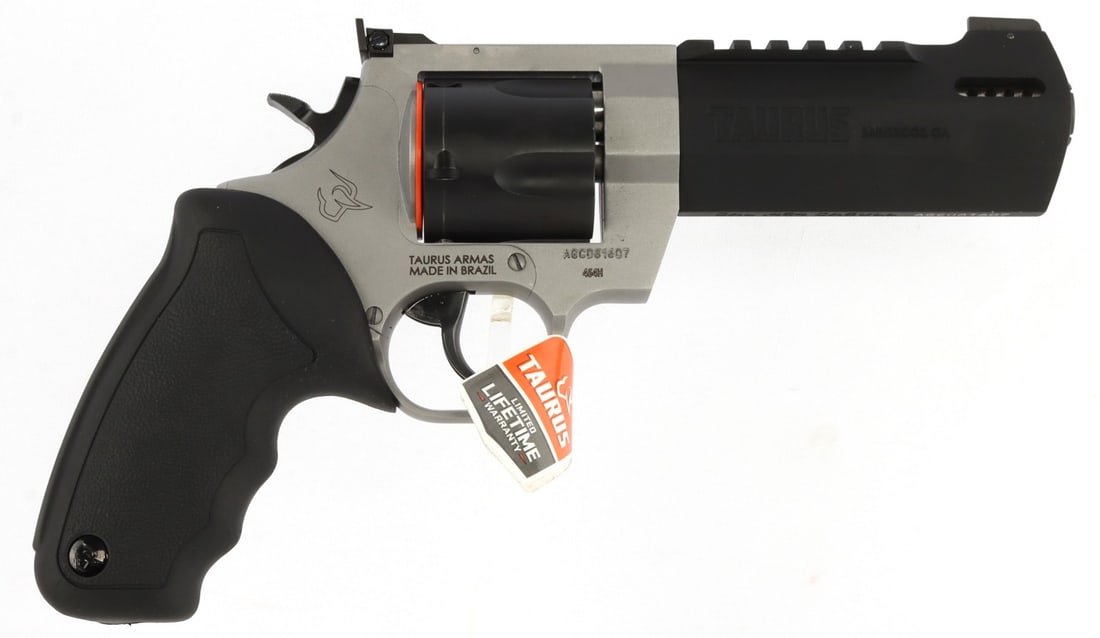 TAURUS RAGING HUNTER .454 CASULL DA REVOLVER NIB: New in box. Taurus Raging Hunter .454 Casull DA/SA revolver. 5.25-inch barrel. 5-round capacity. Duotone finish. FFL required for transfer. No international shipping. Know your state's firearm laws be