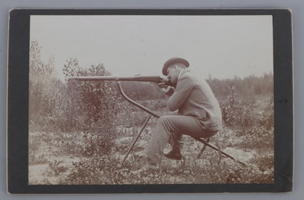 CABINET PHOTOGRAPH MCCLEAN SELF LOADING GUN