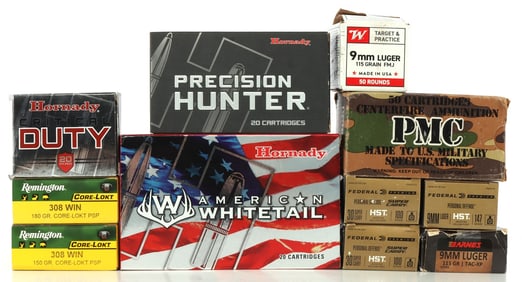 230 ROUNDS AMMO MIX 9MM 243 WIN 300 WIN 49 S&W 30