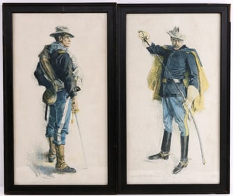 HOWARD CHANDLER CHRISTY 2 ROUGHRIDER PRINTS