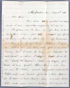 1863 CIVIL WAR MURFEESBORO TN UNION LETTER HOME