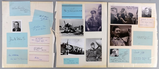 WWII BATTLE OF BRITAIN 31 RAF PILOT SIGNATURES
