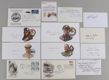 LOT OF 13 WWII US AIR FORCE TUSKEGEE PILOTS