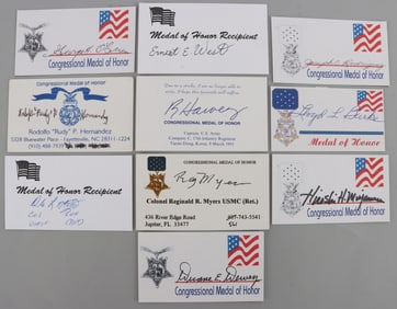 LOT 10 KOREA US MEDAL OF HONOR WINNER AUTOGRAPHS