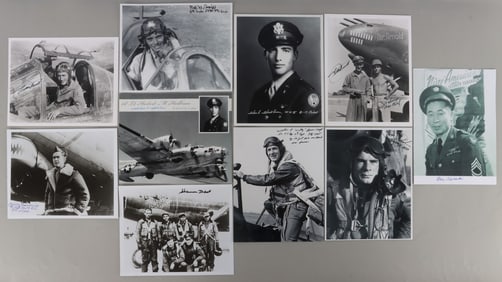 LOT 10 WWII ARMY AIR CORPS PILOT & CREW SIGNATURES
