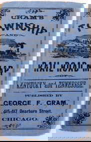 GRAMS TOWN & RAILROAD MAP TENNESSEE KENTUCKY