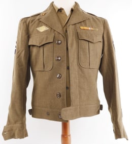 WWII US 8TH ARMY ARTILLERY TECH IKE JACKET & SHIRT