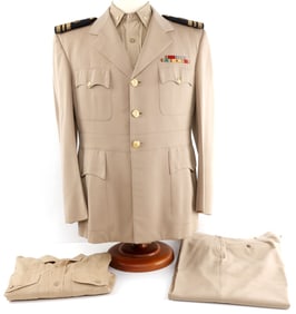 4 PC WWII US NAVY LT COMMANDER SERVICE UNIFORM SET