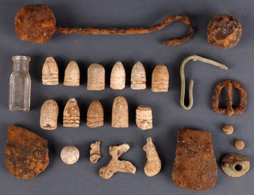 1.8 POUNDS OF CIVIL WAR RELICS MINNIE CANNON BALLS