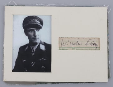 WWII GERMAN REICH WILLI BATZ CUT SIGNATURE