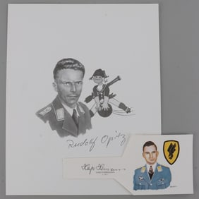 WWII GERMAN HAJO HERMANN & RUDOLF OPITZ SIGNATURES