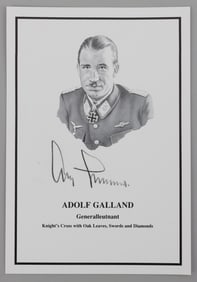 WWII GERMAN THIRD REICH ADOLF GALLAND SIGNATURE