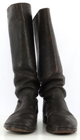 PAIR OF LEATHER WORLD WAR II GERMAN OFFICERS BOOTS