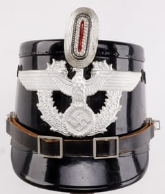 WWII GERMAN THIRD REICH POLICE SHAKO