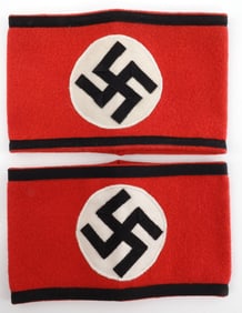 LOT OF 2 WWII GERMAN REICH ALLGEMEINE SS ARMBANDS