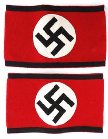 LOT OF 2 WWII GERMAN REICH ALLGEMEINE SS ARMBANDS