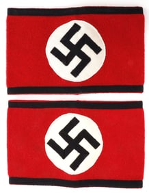 LOT OF 2 WWII GERMAN REICH ALLGEMEINE SS ARMBAND