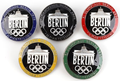 WWII GERMAN THIRD REICH OLYMPIC BADGES 1936 BERLIN