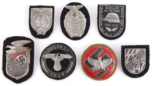 LOT OF 7 WWII GERMAN THIRD REICH SHIELDS