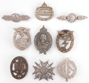 WWII GERMAN THIRD REICH BADGE & MEDAL LOT