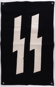WWII GERMAN THIRD REICH SS RUNES BANNER