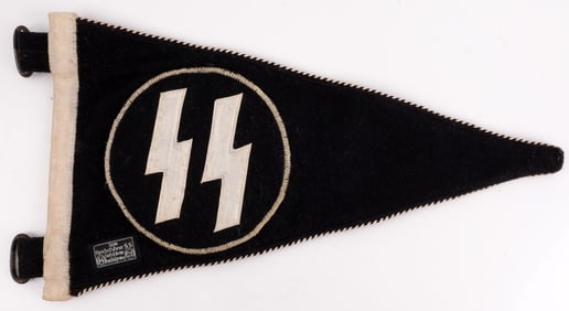 WWII GERMAN THIRD REICH SS PENNANT RZM