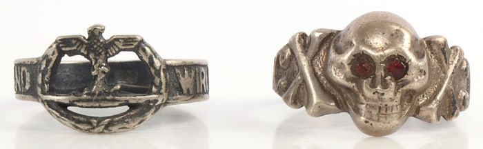 LOT OF 2 WWII GERMAN THIRD REICH RINGS