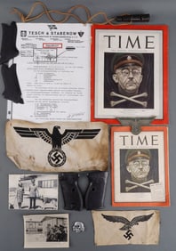 LOT OF WWII GERMAN TOTENKOPF PATCH WHISTLE