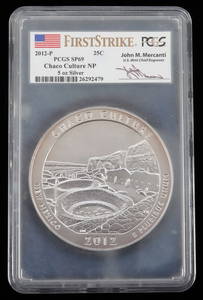 2012 25C 5 OUNCE SILVER COIN PCGS FIRST STRIKE