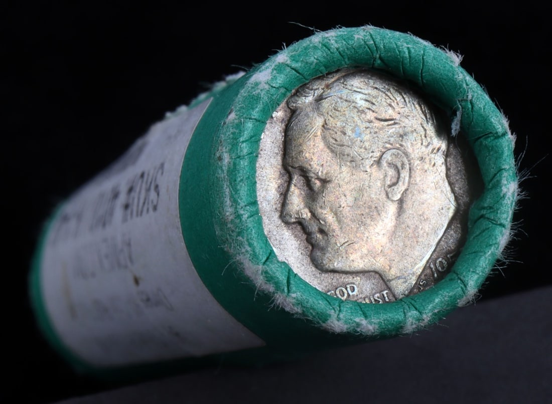 SEALED ROLL OF 50 90% SILVER ROOSEVELT DIME LOT: Apmex sealed. Appear to be Brilliant Uncirculated. This lot reserves at melt.