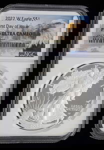 SILVER EAGLE $1 PF 70 ULTRA CAMEO 2022