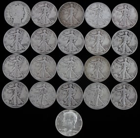 90% SILVER U.S HALF DOLLAR COINS $10.50 FACE VALUE